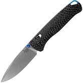 Benchmade Bugout EDC Knife, S90V Steel Blade (535-3) | Black Carbon Fiber handle, Drop-Point blade