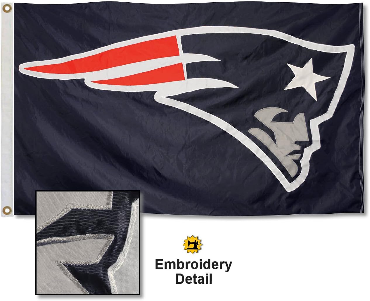 WinCraft New England Patriots Embroidered Nylon Flag