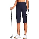 ISEEGZ 15"/18"/21"/27" Capri Pants for Women High Waist Stretch Women's Golf Capris for Summer with Pockets Work Casual