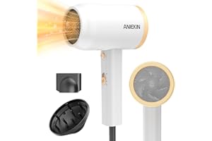 ANIEKIN Hair Dryer, 1875 Watts Fast Drying Blow Dryer with Diffuser and Concentrator, Compact Lightweight Hair Dryer for Women and Men