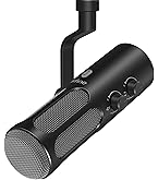 TONOR USB/XLR RGB-microfoon met laag profiel, cardioïde microfoon voor podcasting, gaming, uitzenden, spraakopname, zang met mute-knop, 3,5 mm hoofdtelefoonaansluiting, volledig van metaal, zwart