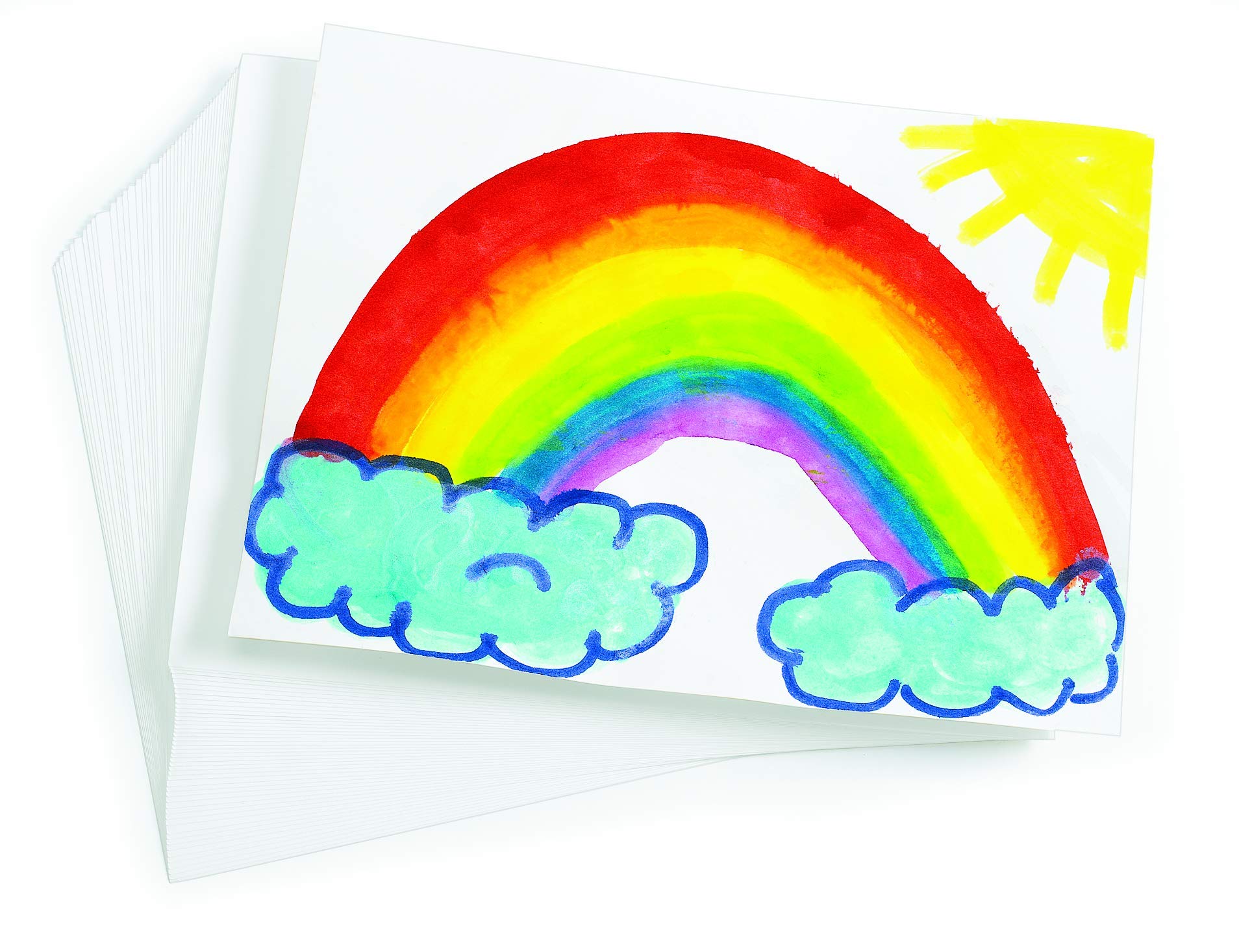 Colorations Art Paper, Drawing, Painting Paper, Watercolor Painting, Finger Painting, Paint, Arts and Crafts, 9" x 12", 100 Sheets, Kids Crafts (9UP)