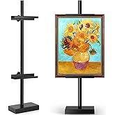 Rofio Adjustable Tabletop Easel Stand, Picture Easels for Display up to 28.5 Inches, Heavy Duty Metal Picture Frame Holder for Artwork, Signs & Certificates Display Stand (Black)