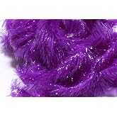 Hareline Polyester Chenille Thread Cord, Bright Purple #35, 15mm, 4 yards per package