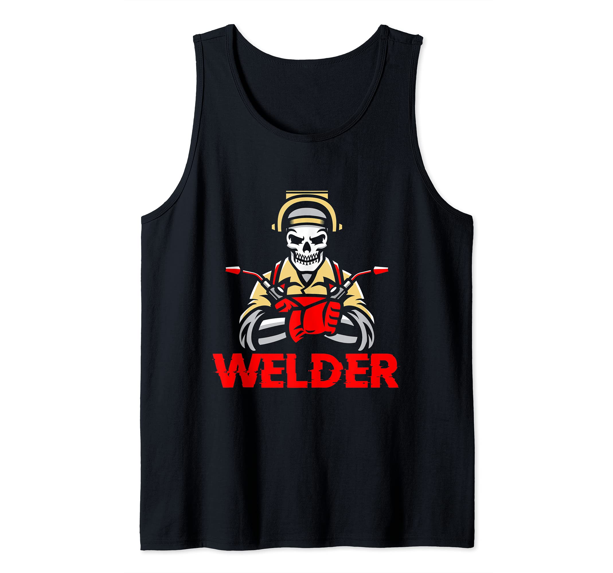 Skull Welder Engineer Engineering Welding Fabrication Tank Top