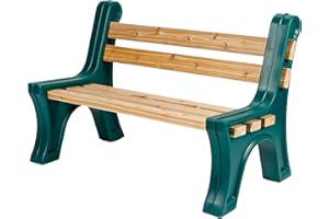 RTS Home Accents Custom Length Lightweight Indoor or Outdoor Bench Ends with Backrest (Wood & Screws Sold Separately), Kentucky Green