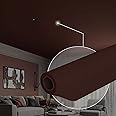 Ceiling Decor Film - Brown Matt PVC Stretch Ceiling - Room Ceiling Covering Kit, DIY Installation for Modern Ceiling Design fits Kit #27 Film Size 11'10'' * 19'9''
