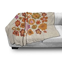 Ambesonne 1970s Throw Blanket, Vintage Style