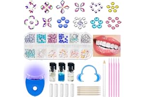 Jaailee DIY Jewelry Gems Kit, 210 Pieces Professional Jewelry gems Kit with Glue and Light, Jewelry Gems Kit for Starter