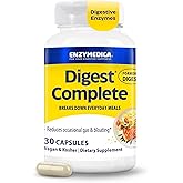 Enzymedica Digest Complete - Helps Gas &amp; Bloating - 30 Caps | Digestive Enzyme Supplement for Women &amp; Men, Enzyme Capsules for Digestion, Gut Health Support, Energy Support, Vegan