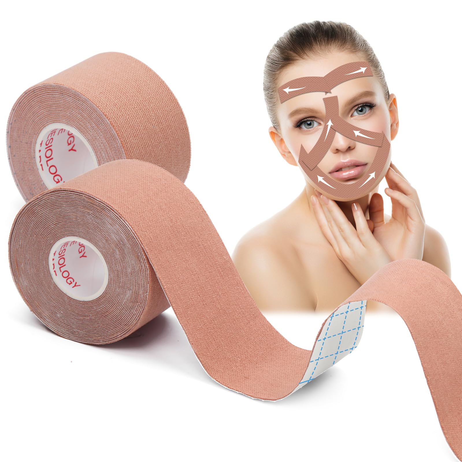 Photo 1 of 1 Rolls Facial Myofascial Face Lift Tape, Neck & Forehead Smooths Wrinkles, Unisex Anti-Wrinkle Patches for Firming And Tightening Skin