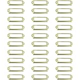 LGEGE 30 Pcs Card Holder Drawer Pull Office Library File Drawer Tag Carbinet Shelves Drawer Name Lable Holder(Color Gold)