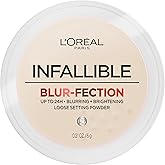 L'Oreal Paris Infallible Blur-fection Longwear Loose Setting Powder, Blurring Face Powder With Up to 24HRs of Wear, Translucent Light, 1 Kit