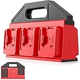 Crivnhar Battery Holder Handheld Compatible for Milwaukee 18V Batteries, Battery Storage Organizer Rack for 1.0Ah-12.0Ah, Por