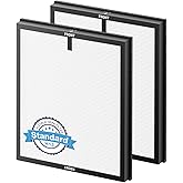 Replacement Filter Compatible with ECOSELF HAP603 Air Puri-Fier, 2-in-1 H13 Grade Filter with Active Carbon, 2 Pack HAP603 Filter, White