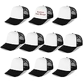 Ultrafun 10 Pack Trucker Hat Mesh Sublimation Blank Hats Adjustable Baseball Caps Hats for Men Women