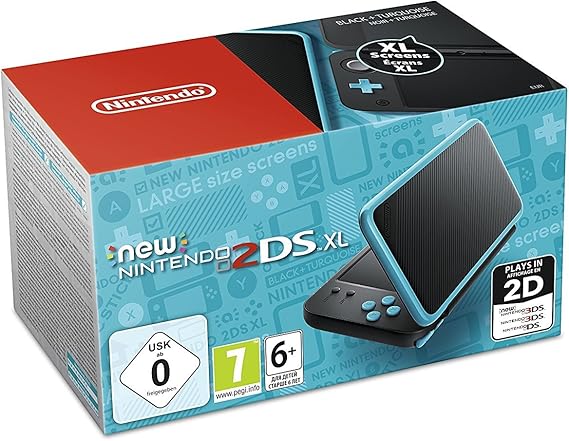 New Nintendo 2DS XL Noir+Turquoise: Amazon.fr: Jeux vidéo