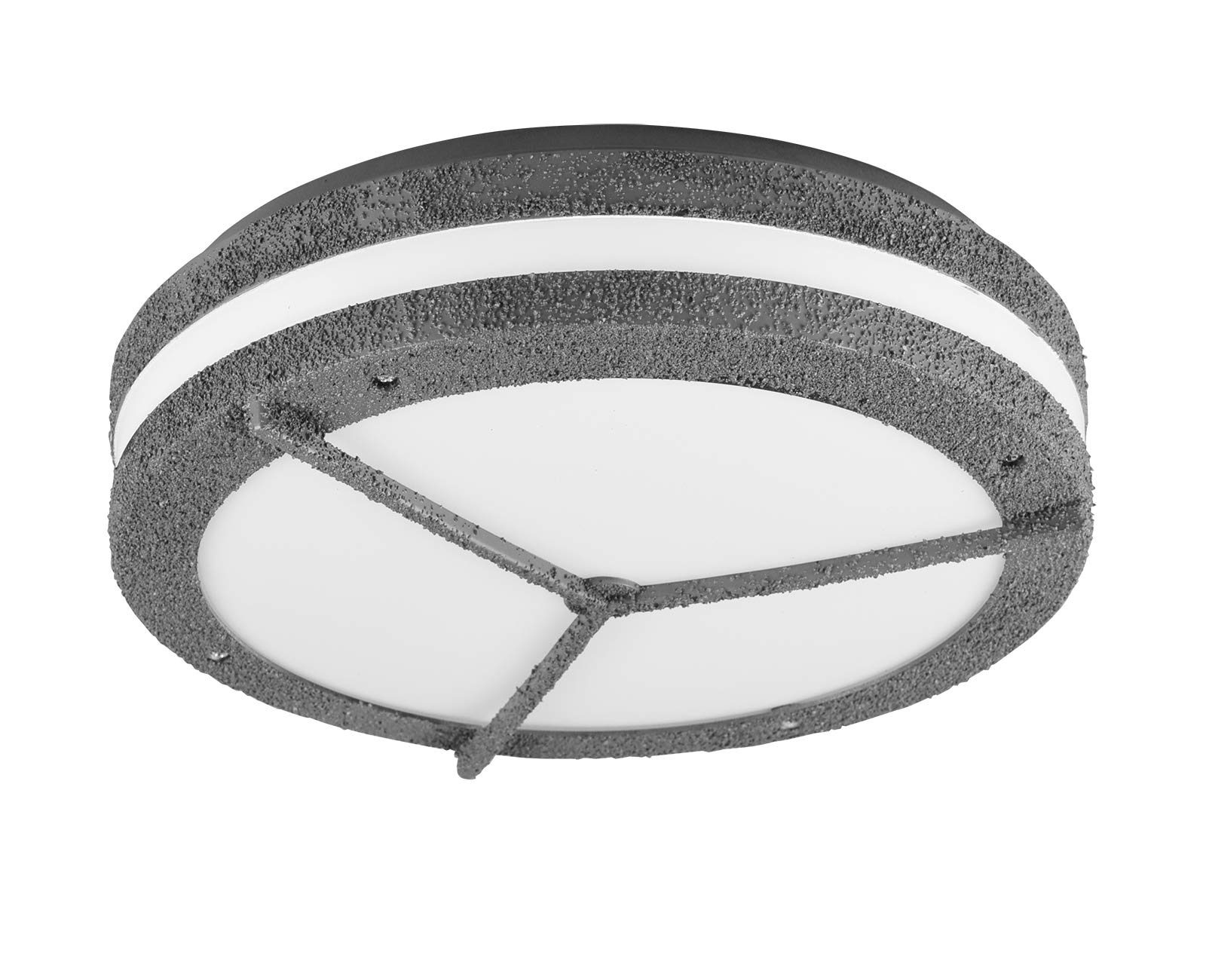 Trio Leuchten Murray 676160278 Outdoor Ceiling Light Plastic Concrete-Coloured with Structure Excluding 2 x E27