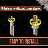 Mobi Lock 5 Pcs Brass Presta to Schrader Valve Adapters with Caps view 3