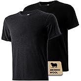 Heat equation Merino Wool T Shirt Mens Short Sleeve Wool Shirt for Men Lightweight Hiking Sport Travel Base Layer T-Shirt