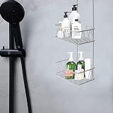 Blue Canyon No-Drill 2 Tier Shower Caddy Stainless Steel White view 9