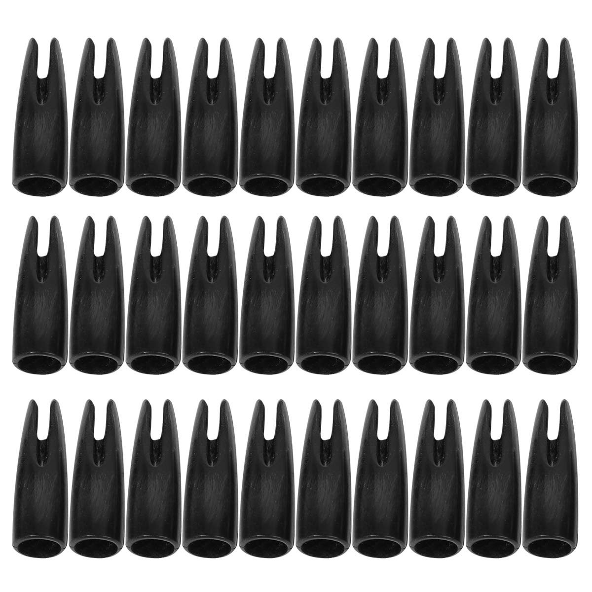 Abaodam 30pcs 8 mm Outsourcing Tail Professional Archery Nock Hunting Bow Nock Tails Archery Accessories for 8 mm Shaft (Black)