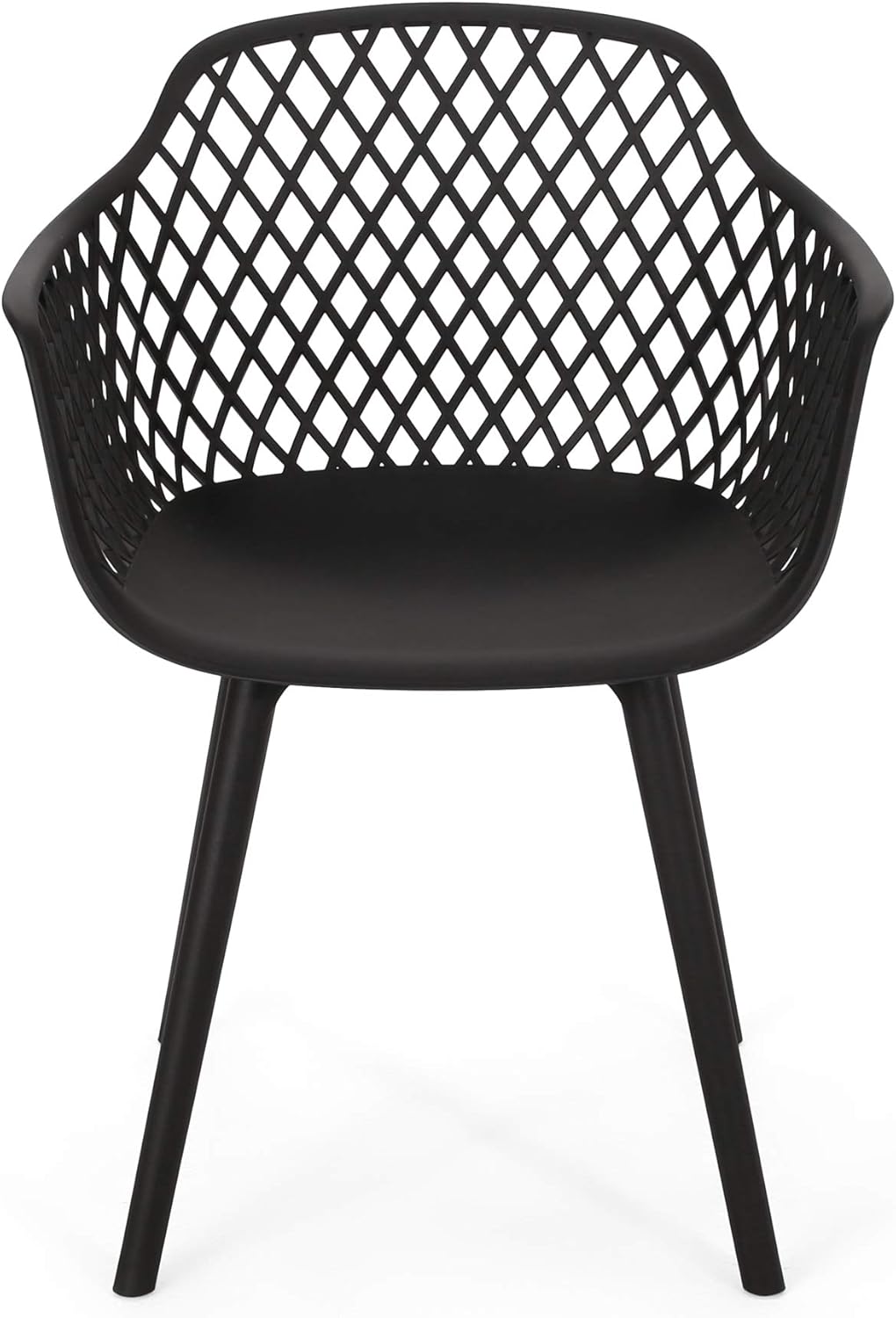 Christopher Knight Home 312471 Delia Outdoor Dining Chair (Set of 2), Black : Garden & Outdoor