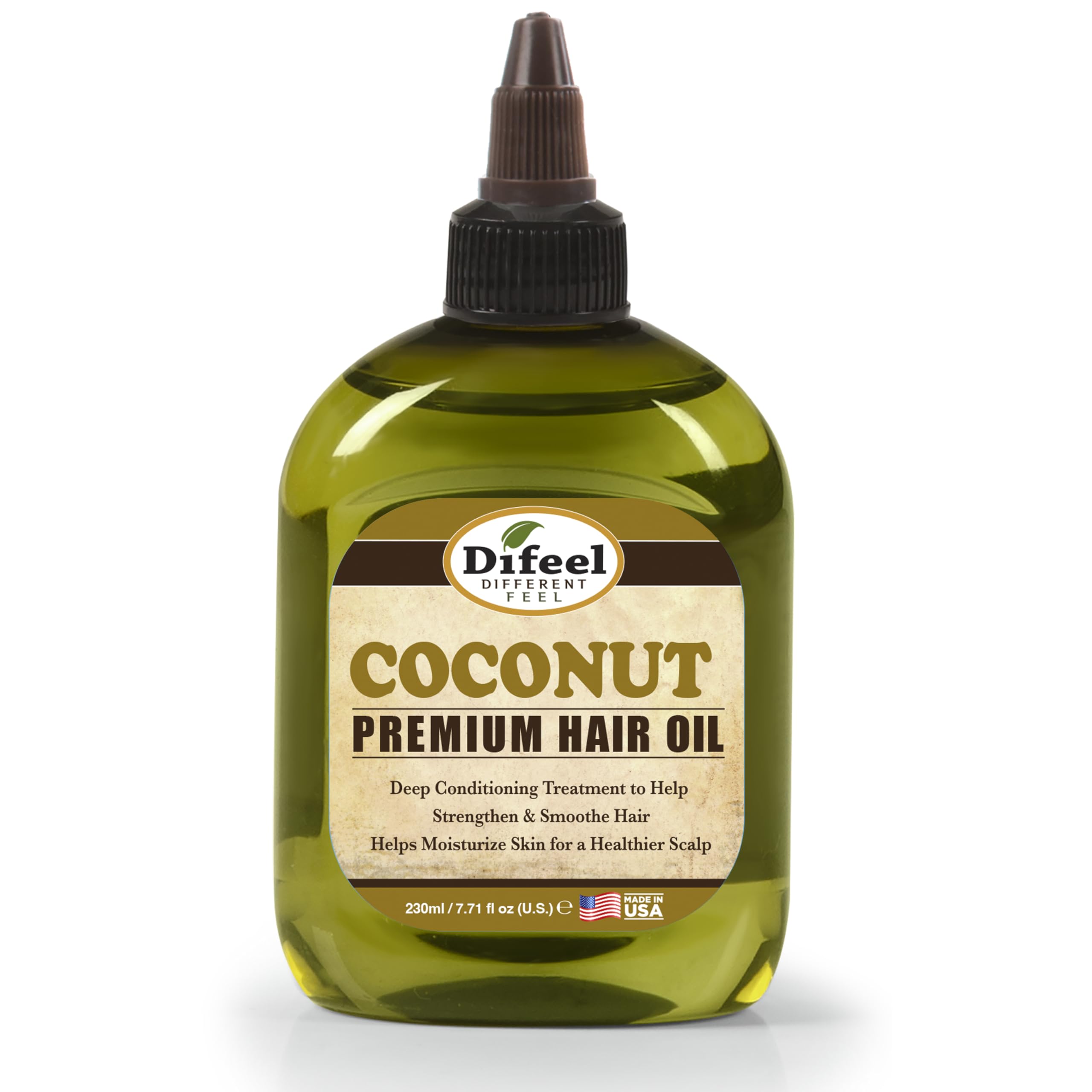 Difeel Premium 99% Natural Deep Conditioning Coconut Hair Oil, For Strong & Smooth Hair, Moisturizes Hair & Scalp 235 ml