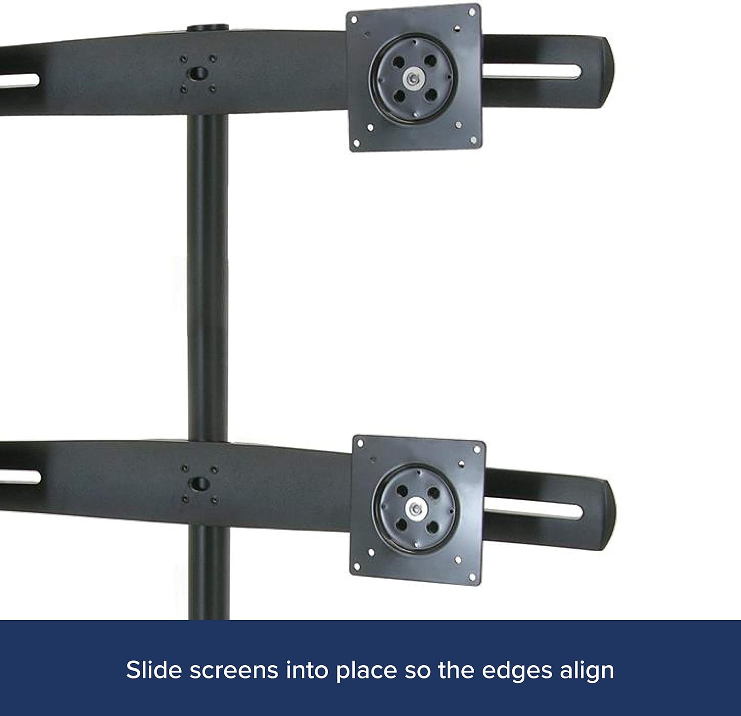 Ergotron DS100 Quad-Monitor Desk Stand - Stand for quad flat panel - aluminium, steel - black - screen size: up to 24" - Image 4