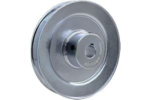 Saelno AB500-5/8 Single Groove Web Sheaves,v Belt Pulley 5" OD 5/8 inch bore,Motor Pulley Carbon Steel for A B 5L 4L V-Belts