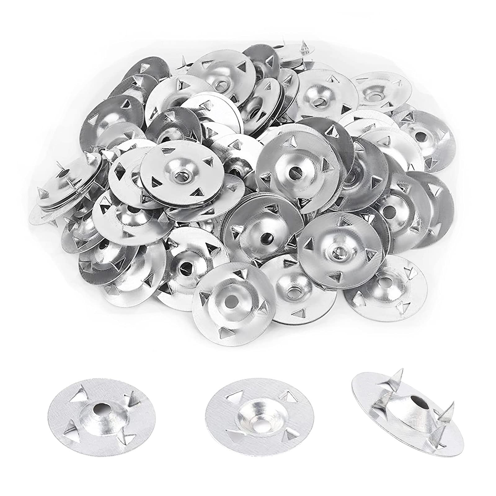 100Pcs Tile Backer Board Washers 28mm Diameter Insulation Board Washer Easy Fix Washers for Gypsum Board Extruded Plate Insulation Thermoboard Fixed Backer Boards