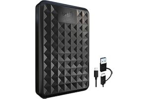 ModusTech 500GB Portable External Hard Drive USB 3.0/Type-C – Slim High-Speed HDD for Backup, Storage, Gaming – Compatible wi