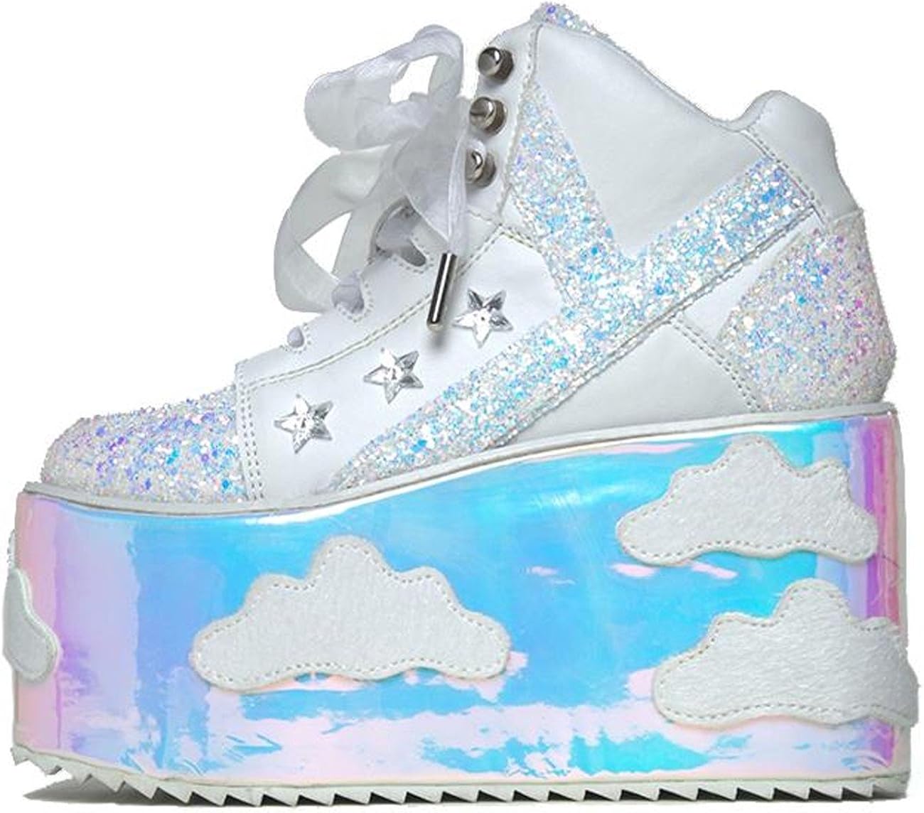 rainbow cloud platform shoes