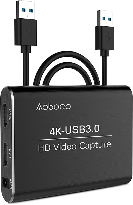 Amazon Com Aoboco Video Capture 4k Hd To 1080p 60fps Live Streaming 4k To Usb3 0 Live Broadcast Portable Video Capture Card Video Converter For Game Streaming Live Broadcasts Video Recording Computers