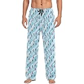 ALAZA Skiers Winter Sport Blue Men's Pajama Pants Lounge Pants Sleep Pajama Pant Bottoms