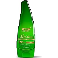 WOW Skin Science 99% Pure Aloe Vera Gel - Ultimate for Skin and Hair - No Parabens, Silicones, Mineral Oil, Color, Synthetic Fragrance, 250 ml