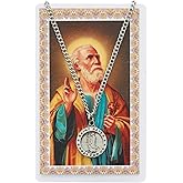 Round St. Peter Medal with Prayer Card