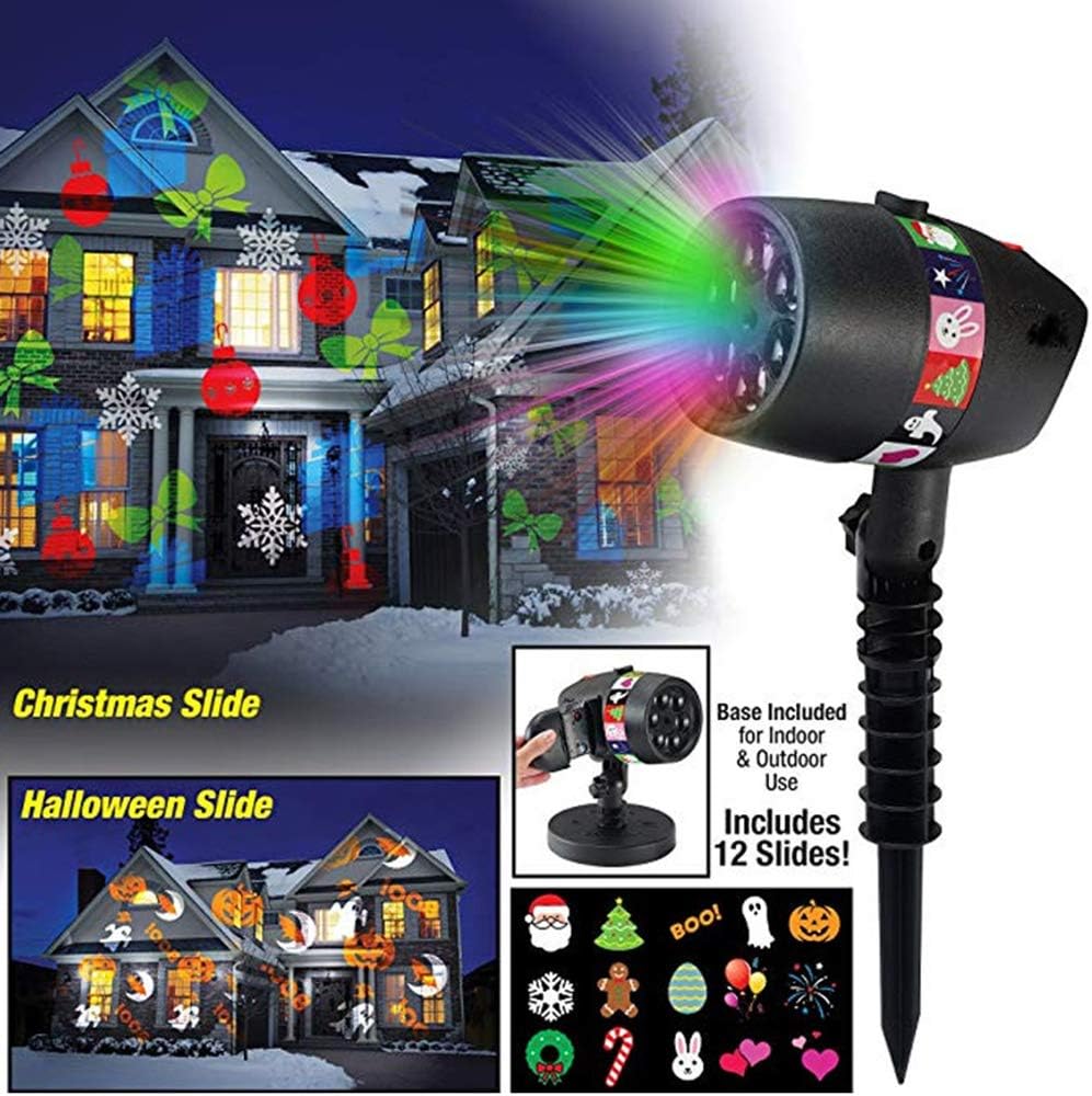 Navidad Luz Del Proyector, 12 Modelos Plug - In Tarjeta IP44 ...