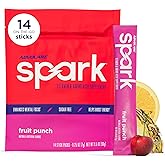 AdvoCare Spark Energy &amp; Focus Drink Mix, Sugar-Free, Fruit Punch, 14 Sticks | Vitamin &amp; Amino Acid Supplement, Sugar-Free Formula That Supports Energy, Focus &amp; Portable Immune Support