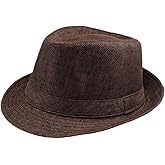 Classic Fedora Hat for Men Women Short Brim Panama Summer Beach Hat Accessories