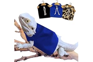 HOKABLE Lizard Clothes Bearded Dragon Hoodie Sweater Jacket Small Pet Costume Flannel Apparel for Reptiles Party Cosplay Props Chameleon Outfit Reptile Clothing Accessories
