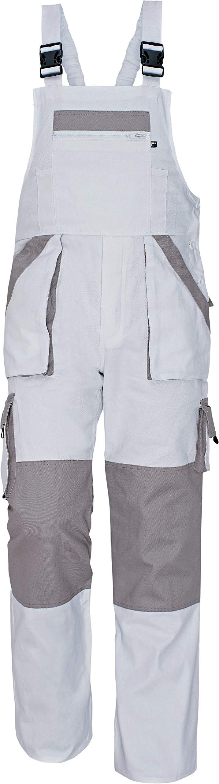 MAX - Mens Work Bib and Brace Dungarees Cotton Overalls with Cargo Pockets