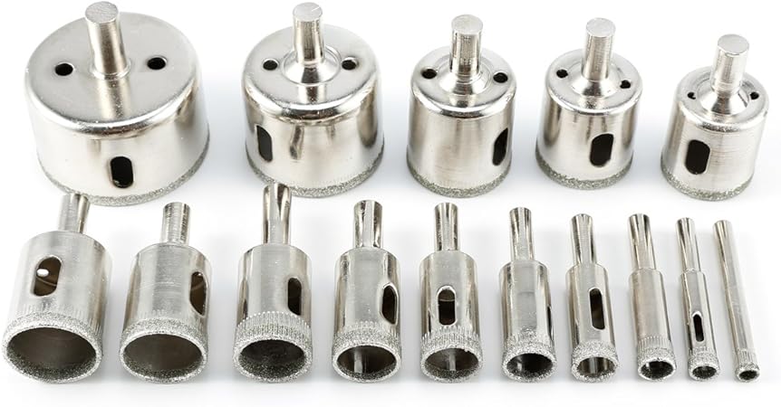 15 Pieces Meche A Verre Scie Cloche Diamant Scie Cloche Diamant Foret Remover Outils Trepan Pour Verre Porcelaine Ceramique Creuse Hss 6 50 Mm Foret Pour Carrelage Dur Amazon Fr Bricolage
