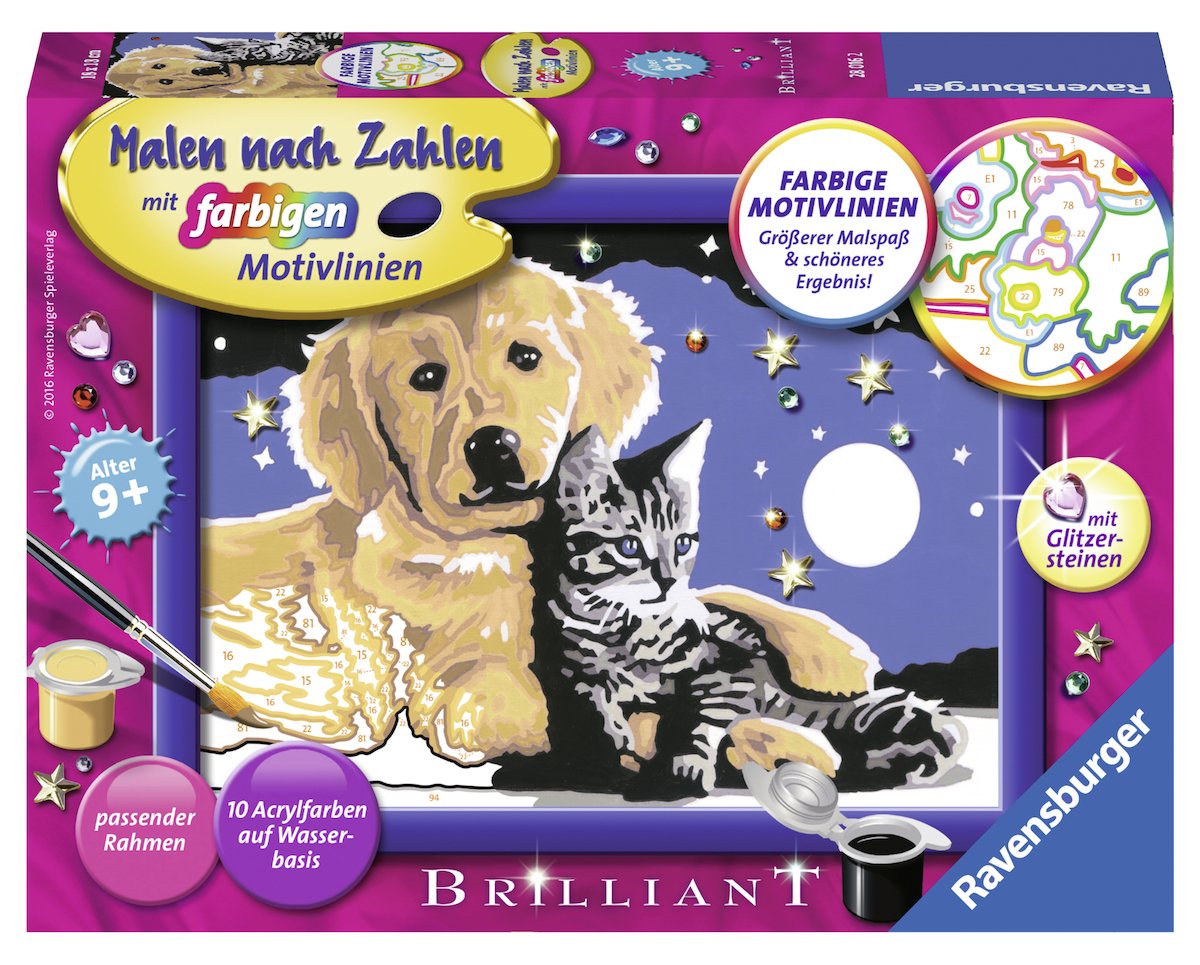 Ravensburger 280162 "Brilliant Sparkling Stars Painting By Numbers Set