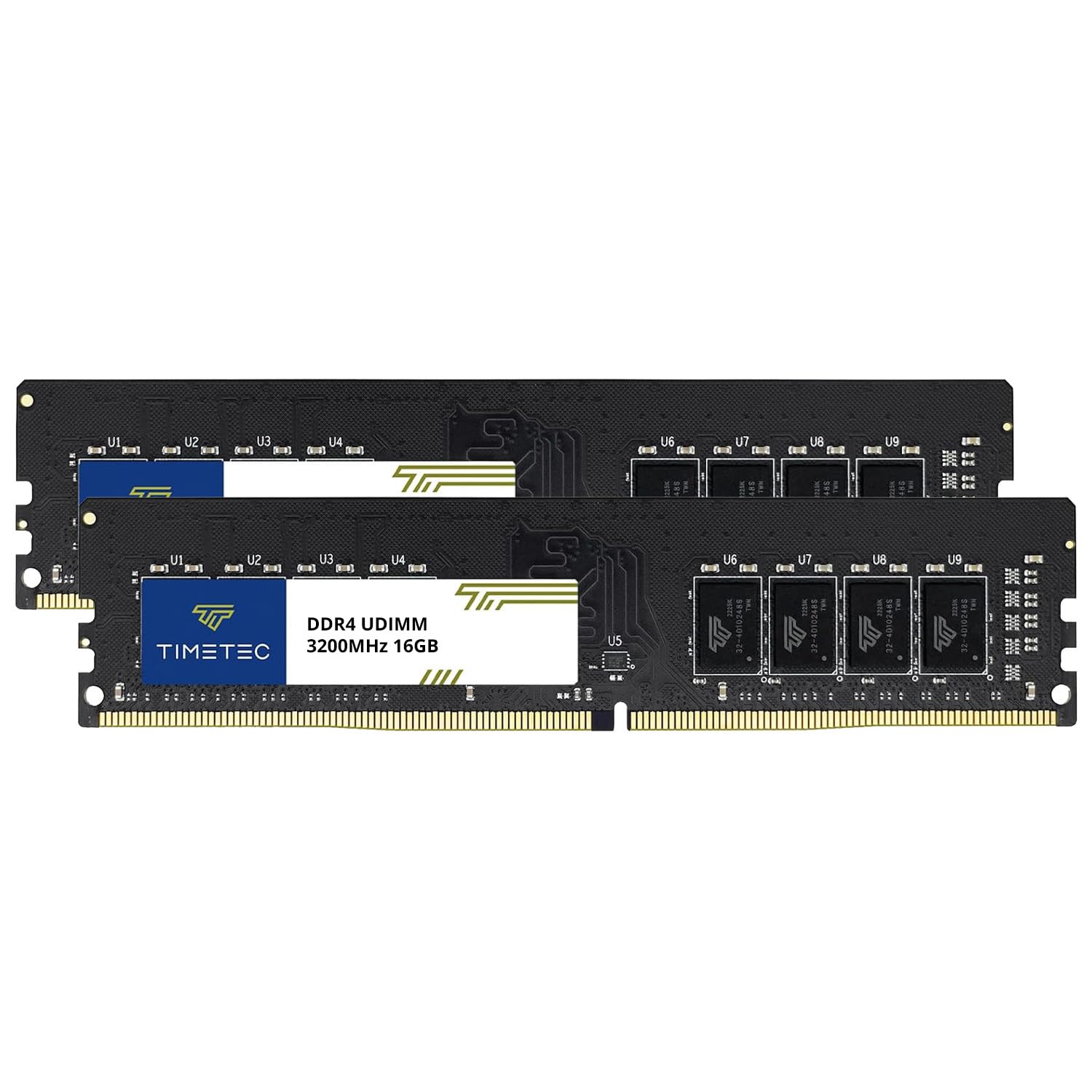 Timetec 32GB KIT(2x16GB) DDR4 3200MHz PC4-25600 CL22 1.2V Non-ECC Unbuffered Designed for Gaming and Graphic Compatible with AMD and Intel Desktop PC Computer Memory Module Upgrade