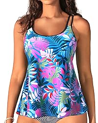 Womens Flowy Tankini Tops Only - Modest Bathing