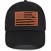 Hunting Fishing Gifts for Men, American Hunting Fishing Flag Trucker Hats, Men's Hat Gifts for Dad Husband Grandpa