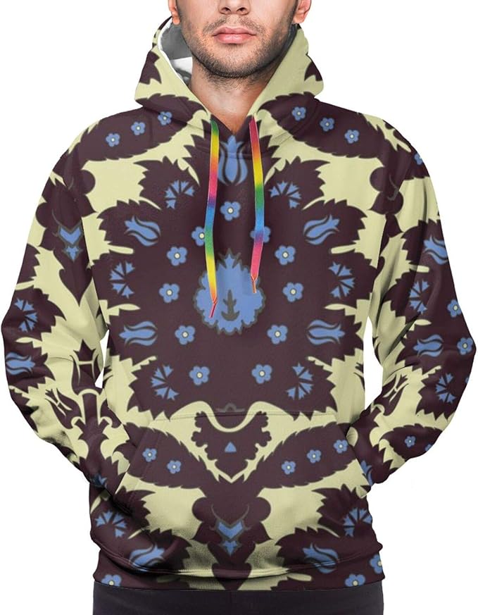 Otomano estilo turco floral sin costuras patrón para hombre sudaderas