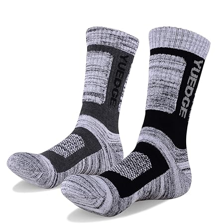 YUEDGE 2 Paar Herren Wandersocken Atmungsaktiv Wicking Multi-Performance Baumwoll Socken Für Wandern Trekking Camping Outdoor