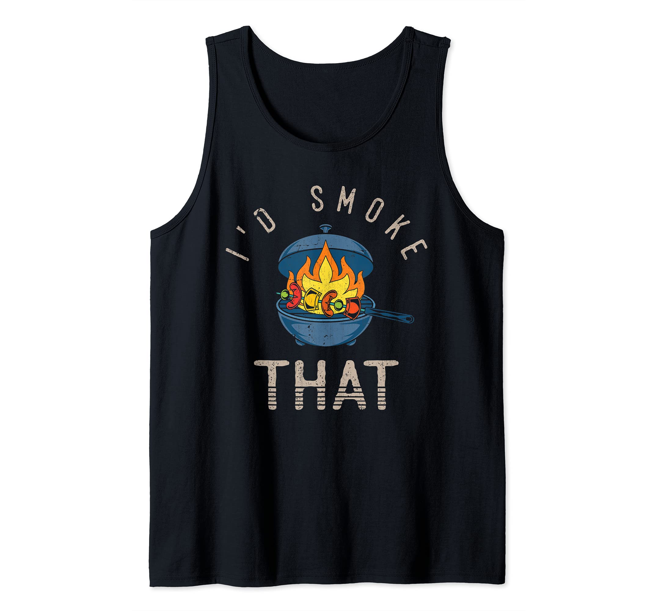 Steak Lover Smoked Meat Grilled BBQ Griller Funny Barbecue Tank Top
